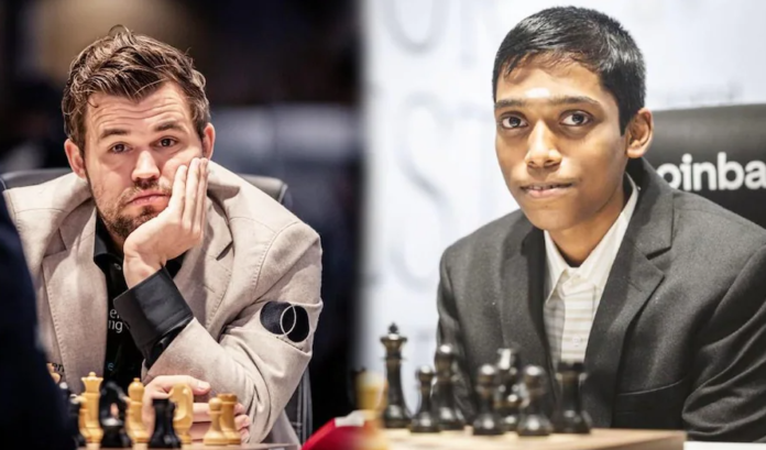 16 साल के प्रागननंदा ने विश्व के नंबर एक खिलाड़ी शतरंज खिलाड़ी कार्लसन को हराया
