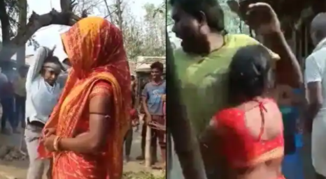 बिहार में महिला का चीरहरण, भरी पंचायत में दबंगों ने निर्वस्त्र कर गर्म रॉड से पीटा