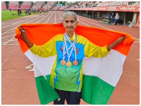 94 साल की उम्र में वर्ल्ड मास्टर्स एथलेटिक्स चैंपियनशिप में गोल्ड जीत भगवानी देवी ने रचा इतिहास