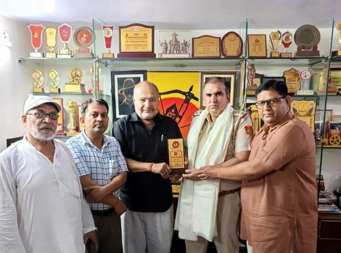 थानाध्यक्ष अश्विनी कुंडू को किया गया वीर अर्जुन अवार्ड से सम्मानित अश्विनी कुंडू