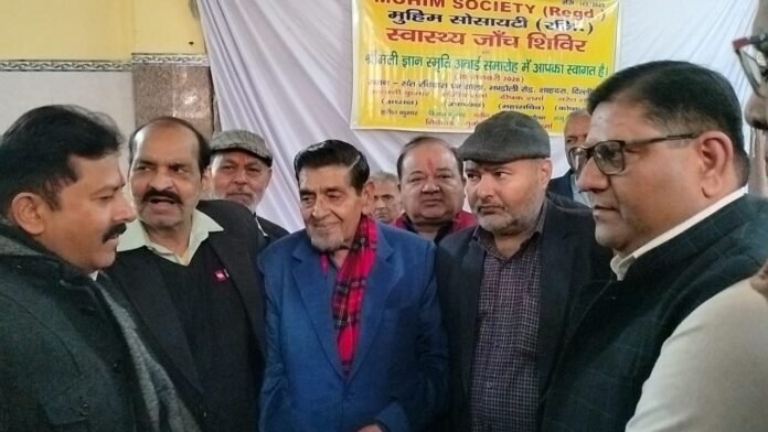 मुहिम सोसायटी द्वारा विशाल निःशुल्क स्वास्थ्य जांच शिविर में कराई 587 लोगो नें जांच मुहिम सोसायटी