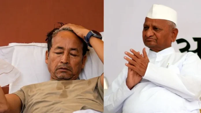 Anna Hazare, Sonam Wangchuk, Sonam Wangchuk Hunger Strike, Jantar Mantar Protest, Delhi News Anna Hazare, Sonam Wangchuk, Sonam Wangchuk Hunger Strike, Jantar Mantar Protest, Delhi News