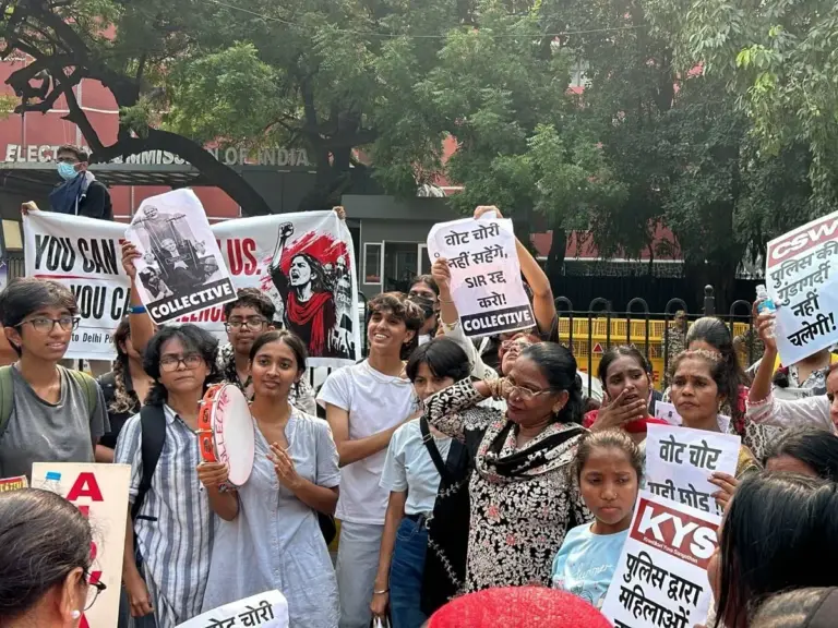 Delhi Police Protest, SIR Controversy, Women Protesters, Police Harassment Allegations, Delhi News